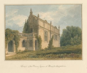 Oxfordshire - Burford - Kaplica Domu Priory, 1821 autorstwa John Chessell Buckler