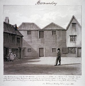 Dom spotkań wielebnego Whitakera, Long Walk, Bermondsey, Londyn, c1828 autorstwa John Chessell Buckler