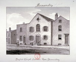 Widok kaplicy baptystów na Jamaica Row, Bermondsey, Londyn, 1826 autorstwa John Chessell Buckler