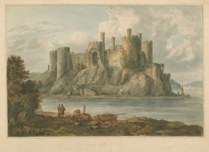 Walia - Carnarvonshire - Zamek Conway, 1810 autorstwa John Chessell Buckler