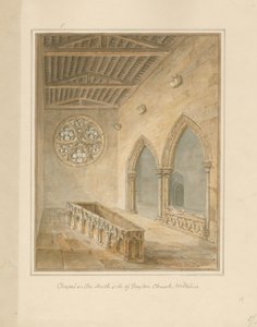 Wiltshire - Kościół Boyton - Kaplica, 1812 autorstwa John Chessell Buckler