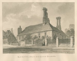 Worcestershire - Droitwich - Staynors Court: rysunek sepii, 1833 autorstwa John Chessell Buckler