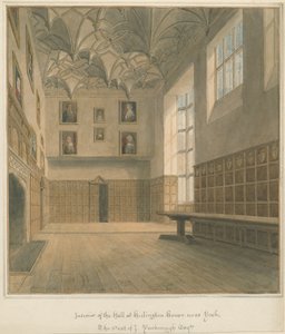Yorkshire - York - Wnętrze domu Heslington, 1818 autorstwa John Chessell Buckler