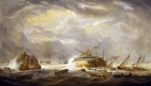 Wojny napoleońskie (1803-1815): utrata "Wspaniałego", 25 marca autorstwa John Christian Schetky