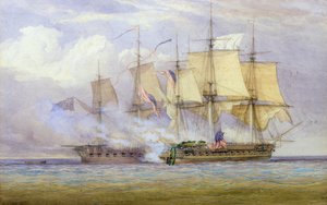 Moment zwycięstwa między HMS „Shannon” a amerykańskim statkiem „Chesapeake” w dniu 1 czerwca 1813, 1857