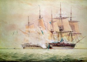 Wejście na pokład Chesapeake autorstwa John Christian Schetsky