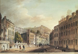 Axford and Paragon Buildings z „Bath, Illustrated by Series of Views”, grawerowane przez I. Hilla, 1806 (akwatinta)