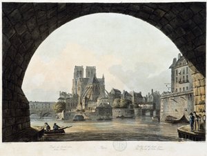 Paryż: Notre Dame - w „”Paris vu par J.C. Mats”, wyd. Miller, Londyn autorstwa John Claude Nattes