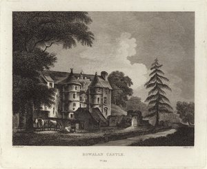 Zamek Rovallan autorstwa John Claude Nattes