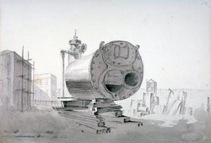 Maszyna parowa, New Road, Islington, Londyn, 1808 autorstwa John Claude Nattes
