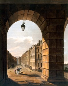 Scena uliczna, Bath (akwatinta) autorstwa John Claude Nattes
