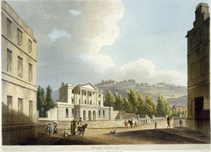 Sydney Hotel, z „Bath Illustrated by a Series of Views”, grawerowane przez Johna Hilla (1770-1850) wyd. przez Williama Millera, 1805 (akwatinta)
