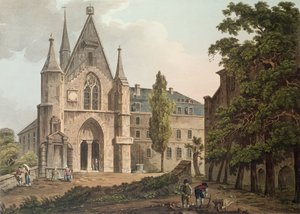 Kolegium Navarry w Paryżu, rytowane przez I. Hilla, 1809 (akwatinta)