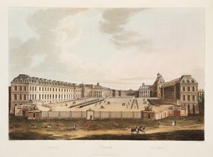 Wejście, ilustracja z Wersalu, Paryża i Saint Denis, wyd. 1805 (akwatinta)