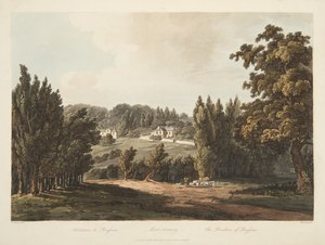 Rezydencja Rousseau, ilustracja z Wersalu, Paryża i Saint Denis, wyd. 1809 (akwatinta)