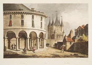 Świątynia, ilustracja z Wersalu, Paryża i Saint Denis, wyd. 1805 (akwatinta) autorstwa John Claude Nattes