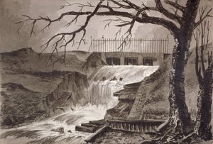 Widok ujścia Serpentine, Hyde Park, Londyn, 1818. autorstwa John Claude Nattes