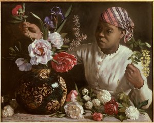 La negresse aux peonines Obraz Frederica Bazille