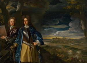 Michael Richards 1673-1721 i John Richards 1669-1709 podczas oblężenia Belgradu w 1690, 1700. autorstwa John Closterman