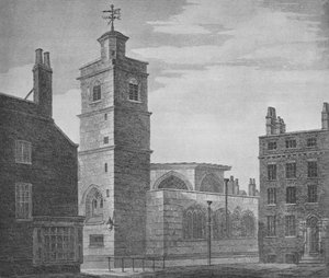 Kościół św Bartłomieja Mniejszego, City of London, c1830 1906