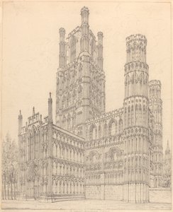 Katedra w Ely, Cambridgeshire, SW Pogląd autorstwa John Coney