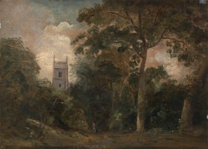 Kościół na drzewach autorstwa John Constable