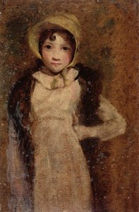 Dziewczyna, uważana za córkę artystki (olej na papierze ułożony na płycie) autorstwa John Constable