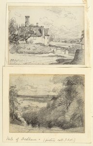 Manor House, 1815 i Dedham z okolic Gun Hill, Langham, c.1815 autorstwa John Constable