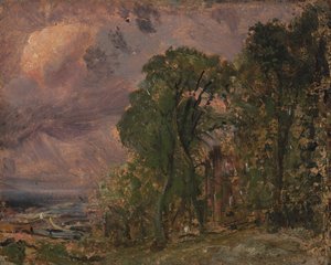 Widok w Hampstead z burzową pogodą autorstwa John Constable