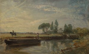 Barka poniżej śluzy Flatford autorstwa John Constable