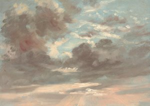 Badanie chmur: burzliwy zachód słońca autorstwa John Constable