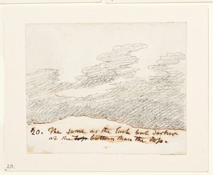 Studium chmur (wg "Engravings of Skies" Alexandra Cozensa), ok. 1822-23 (grafit na papierze) autorstwa John Constable