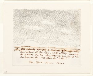 Studium chmur (wg "Engravings of Skies" Alexandra Cozensa), ok. 1822-23 (grafit na papierze) autorstwa John Constable