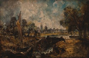 Śluza Dedham autorstwa John Constable