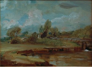 Śluza Flatford, z drogi nad rzeką autorstwa John Constable