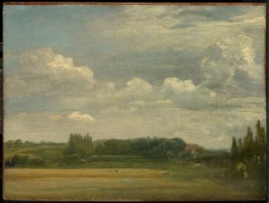 East Bergholt Common, widok w stronę plebanii autorstwa John Constable