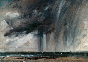 Burza z piorunami nad morzem. Około 1824-26 r. autorstwa John Constable