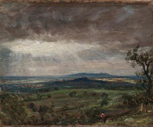 Hampstead Heath, Patrząc w stronę Harrowa, ok. 1821 r. autorstwa John Constable