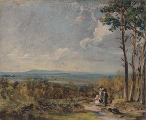 Hampstead Heath patrzący na Harrow, 1821. autorstwa John Constable