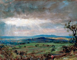 Hampstead Heath z broną w oddali, c1821 autorstwa John Constable