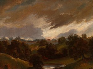 Hampstead, burzliwe niebo autorstwa John Constable