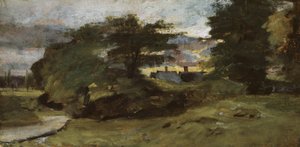 Krajobraz z chatami, 1809-10 autorstwa John Constable