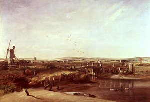 Mistley, Dolina Stour (olej na płótnie) autorstwa John Constable