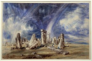 Prehistoryczne miejsce Stonehenge (Anglia). Obraz Johna Constable