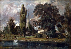 Katedra w Salisbury i Leadenhall od strony rzeki Avon autorstwa John Constable