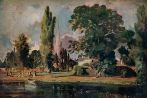 Katedra w Salisbury i Leadenhall z rzeki Avon, 1820 autorstwa John Constable