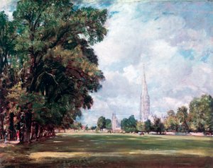 Katedra w Salisbury z Lower Marsh Close, 1820 autorstwa John Constable