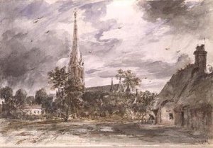 Katedra w Salisbury: z domkami autorstwa John Constable