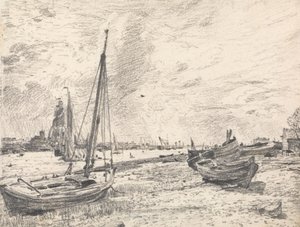 Statki na Tamizie autorstwa John Constable