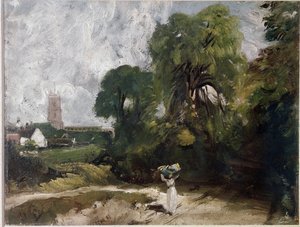 Stoke-by-Nayland (olej na płótnie, ok. 1830) autorstwa John Constable